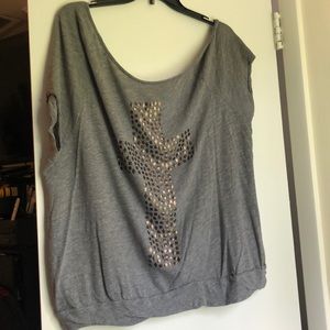 Torrid Off the shoulder studded top